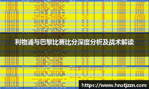 利物浦与巴黎比赛比分深度分析及战术解读